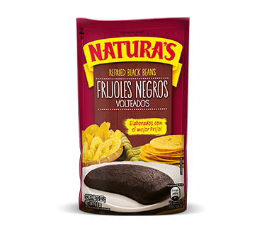 Naturas Frijol Negro Volteado (Refried Black Beans) 227g