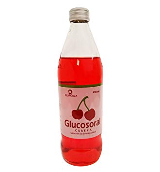Glucosoral Cereza/Cherry Energy Drink 12 oz bottle/3550mL