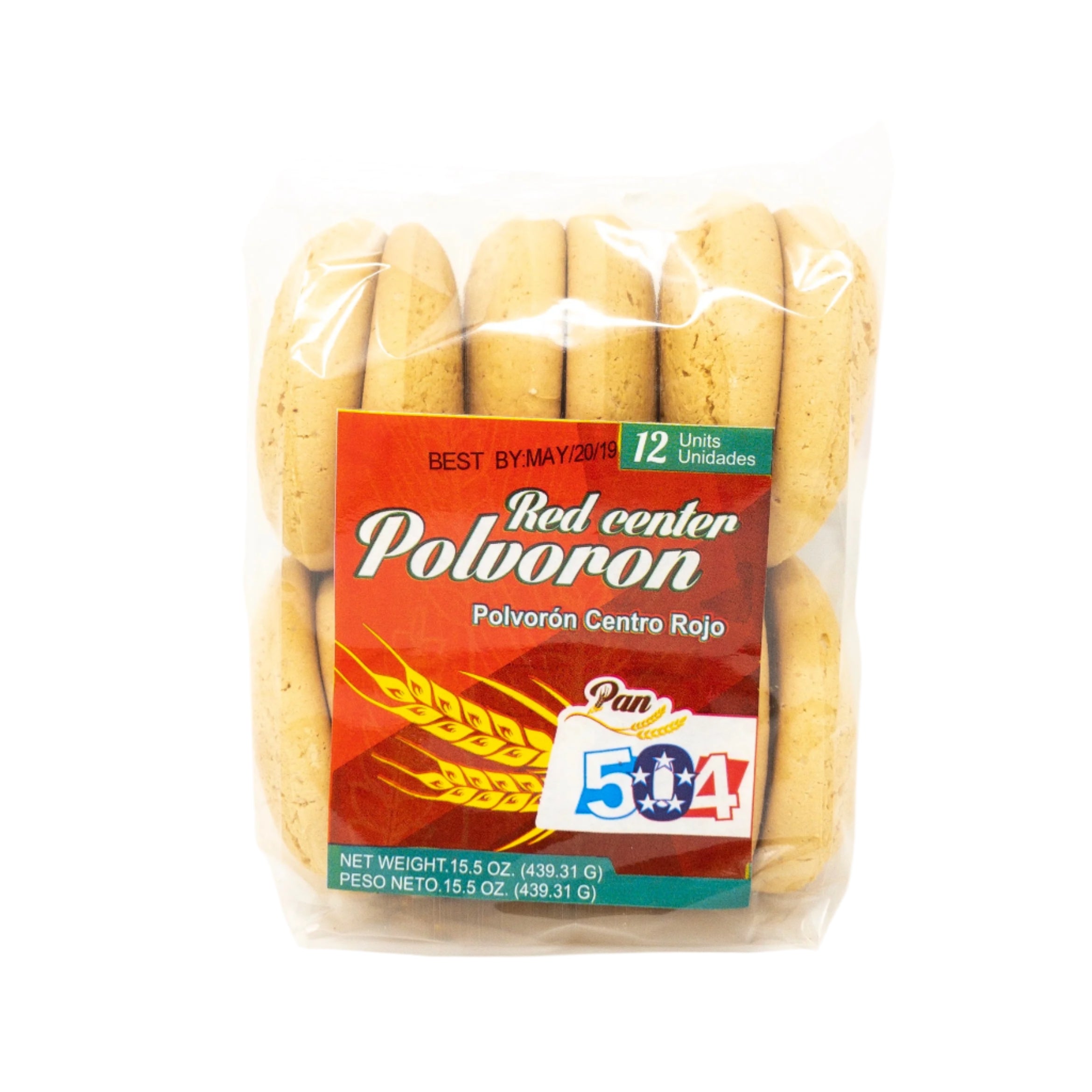 Pan 504 Polvoron Centro Rojo