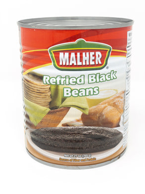 Malher Frijoles Negros Volteados (Refried Black Beans) 27oz