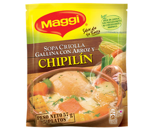 Maggi Sope Criolla con Arroz Chipilin (Chicken Soup w/Rice & Chipilin)