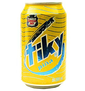 Tiky Pineapple Soda Lata/Can 12fl oz /355 ml.